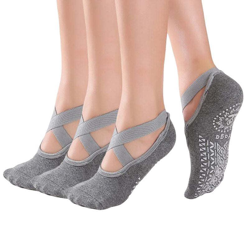 grey no-slip trampoline socks